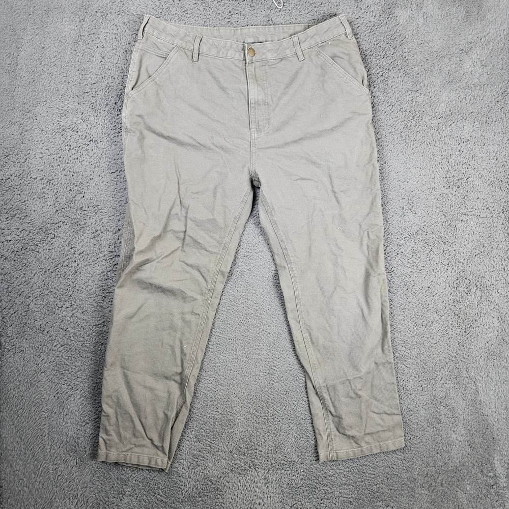 Lost Enterprises Mens 34 Carpenter Pants Olive Gray Skater Workwear Y2K - Picture 2 of 11